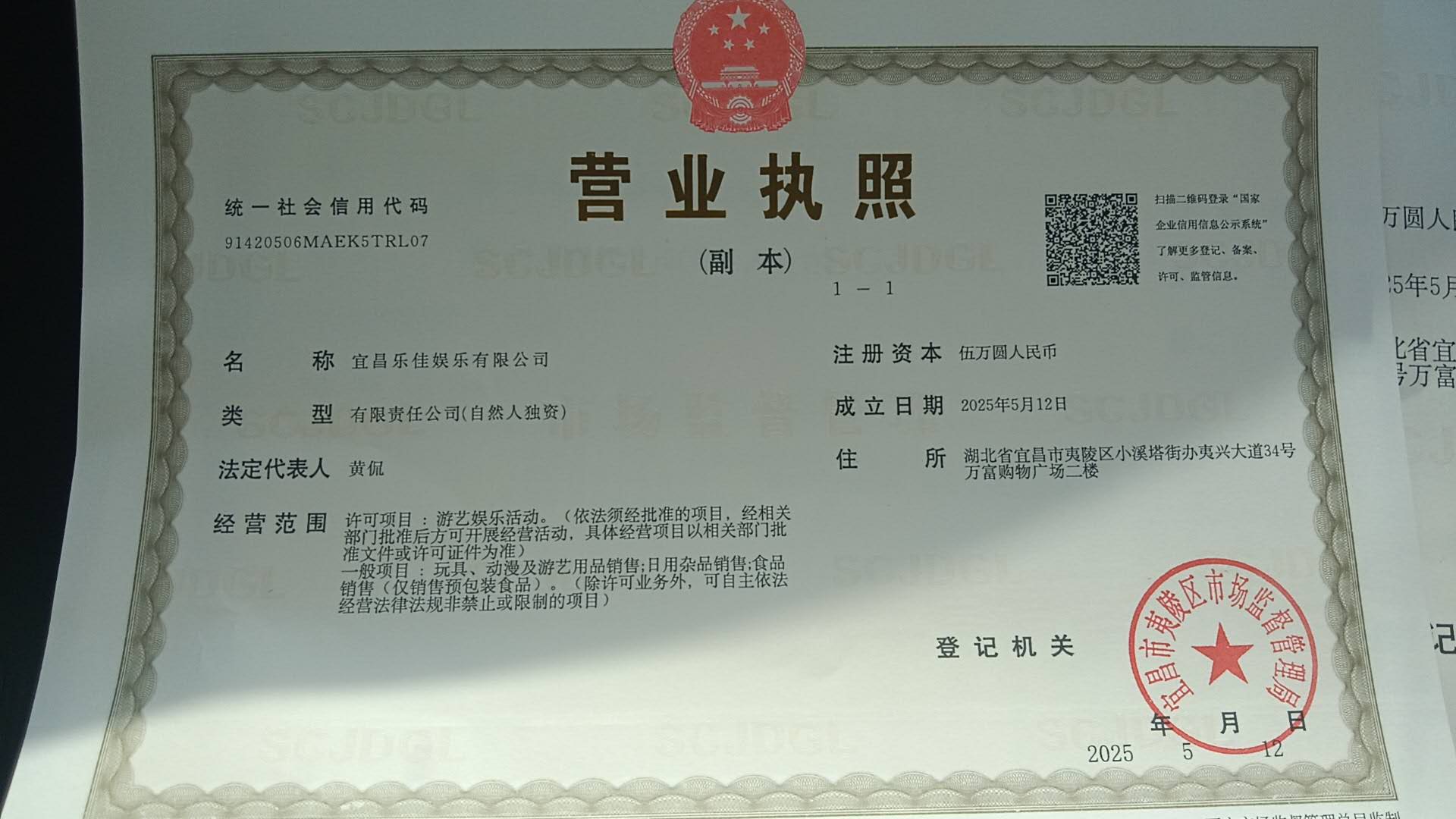 宜昌乐佳娱乐文化有限公司